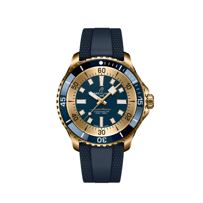 Superocean Automatic 44, Bronze - Blue
Performance and style for all your water-based pursuits.