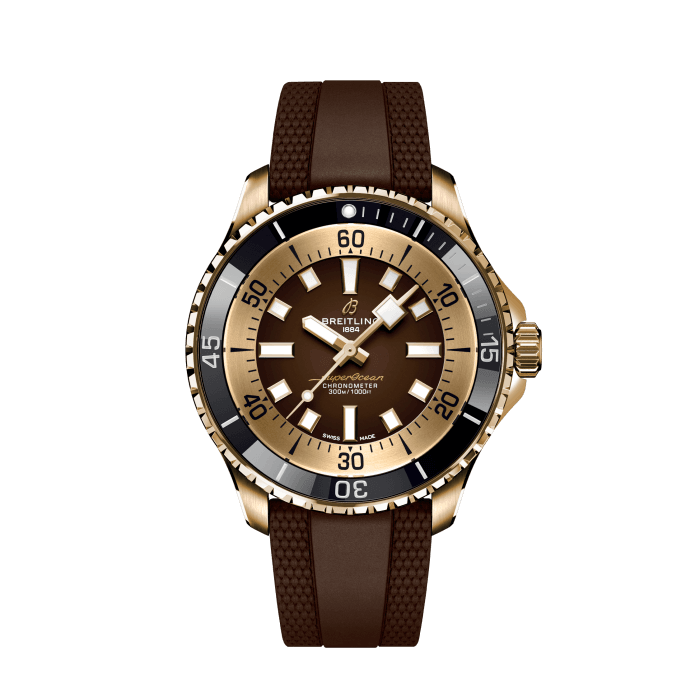 Superocean Automatic 44, Bronze - Brown
Performance and style for all your water-based pursuits.