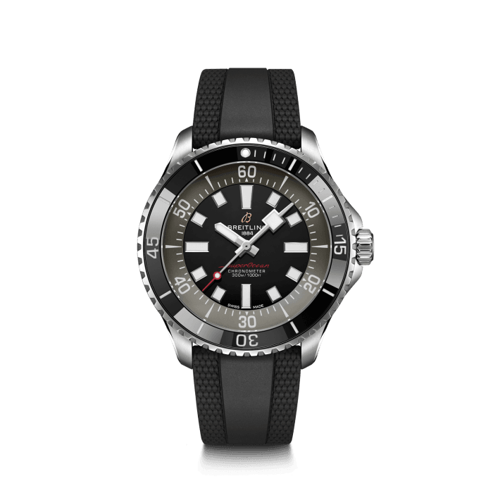 Superocean Automatic 44, Stainless steel - Black
Performance and style for all your water-based pursuits.