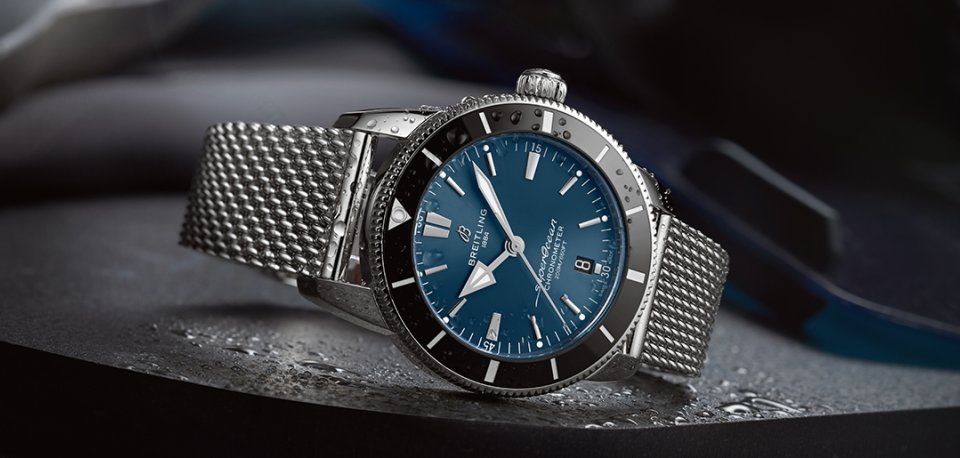 Dive deeper with the new UK-exclusive dark blue Superocean Heritage Automatic 44.&lt;br&gt;Elevate your style at sea with one of 500 pieces.