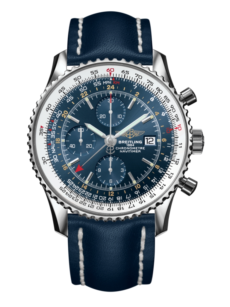 breitling timed 41 pearl dials for mothers with diamond rose gold/steel blue leather straps