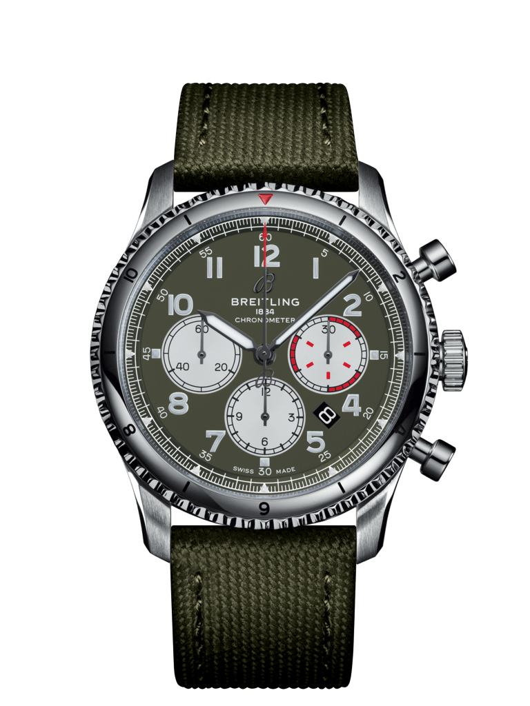 breitling's premier automatic day date is 40mm stainless steel A45340211G1A1