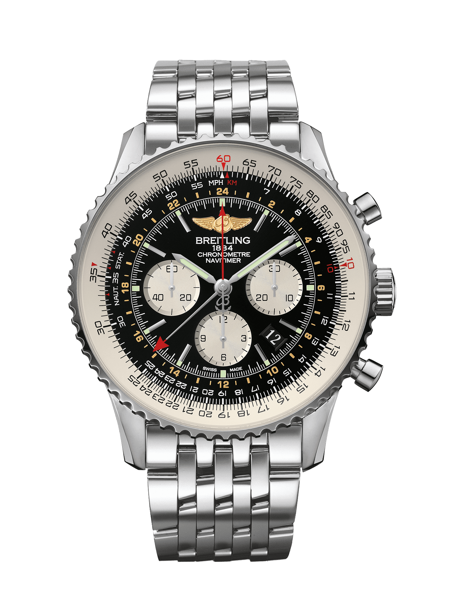 Breitling Galaxy 41 automaticbreitling 8 Automatic Sunavitimer Pilot Date 41 Black Dial A45330101B1x2