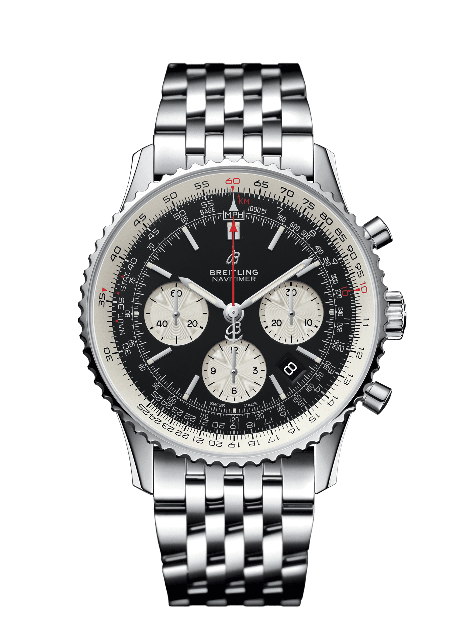 breitling Super Ocean 44 A1739102. BA80, Barton, 2014, OK, box steel, bracelet material: rubber