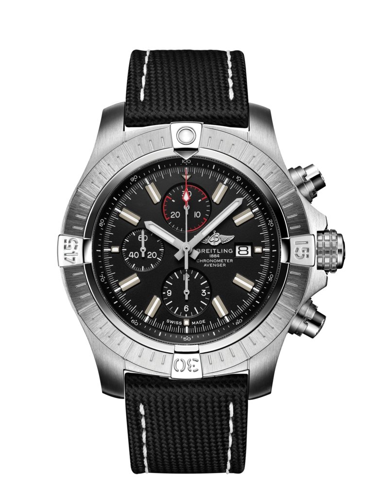 Super Avenger Chronograph 48, Edelstahl - Schwarz
Der Avenger Chronograph 48 ist markant, extrem robust und stossfest und vermittelt ein selbstbewusstes «Hier bin ich»-Statement. Als echter Breitling Avenger kann er auch mit Handschuhen bedient werden und bietet jedem Abenteurer in der Luft unübertroffene Sicherheit und Zuverlässigkeit.