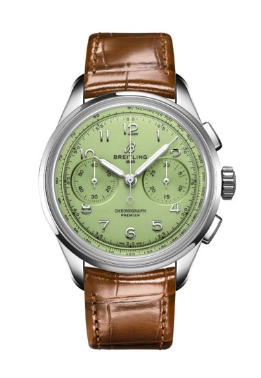 Premier B09 Chronograph 40 Stainless steel - Pistachio green AB0930D31L1P1 | Breitling US