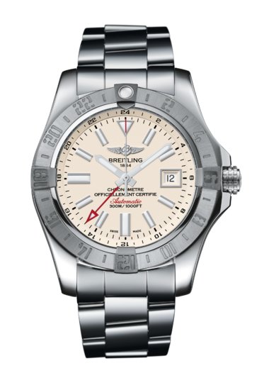 breitling avenger ii gmt white dial