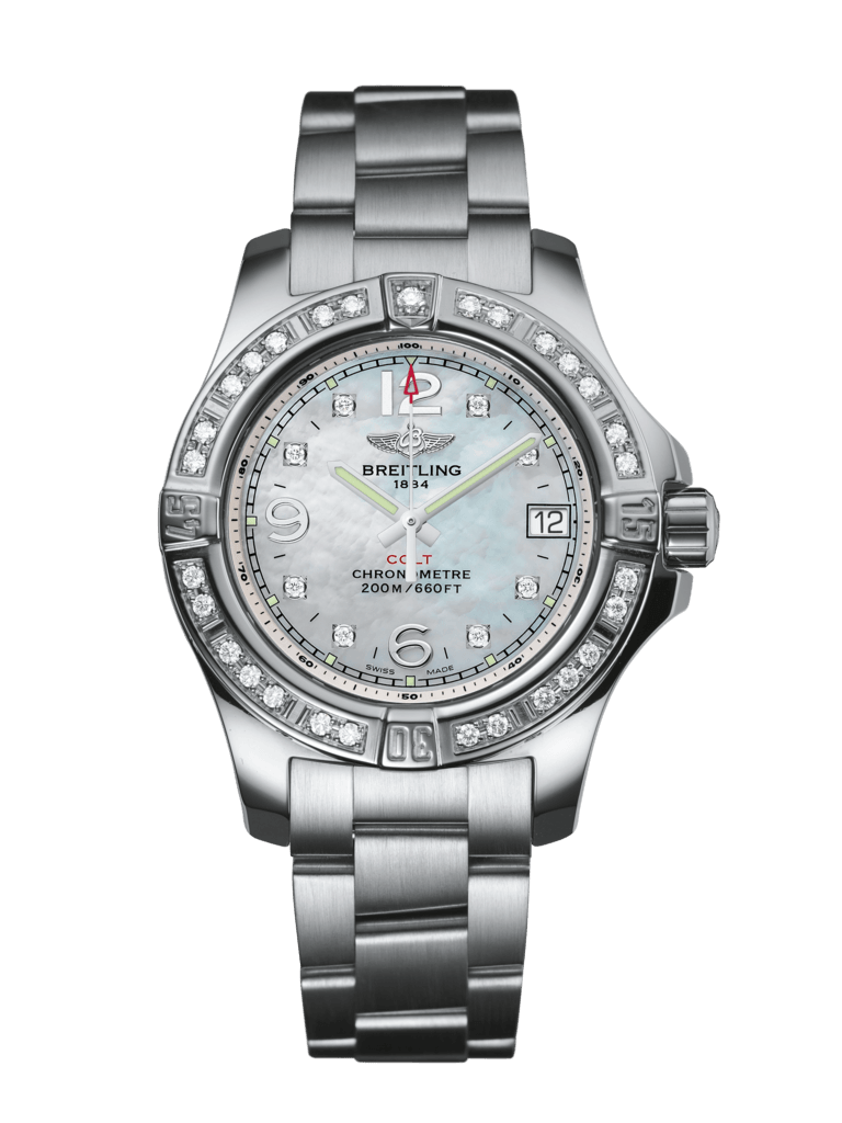 breitling mother of pearl face