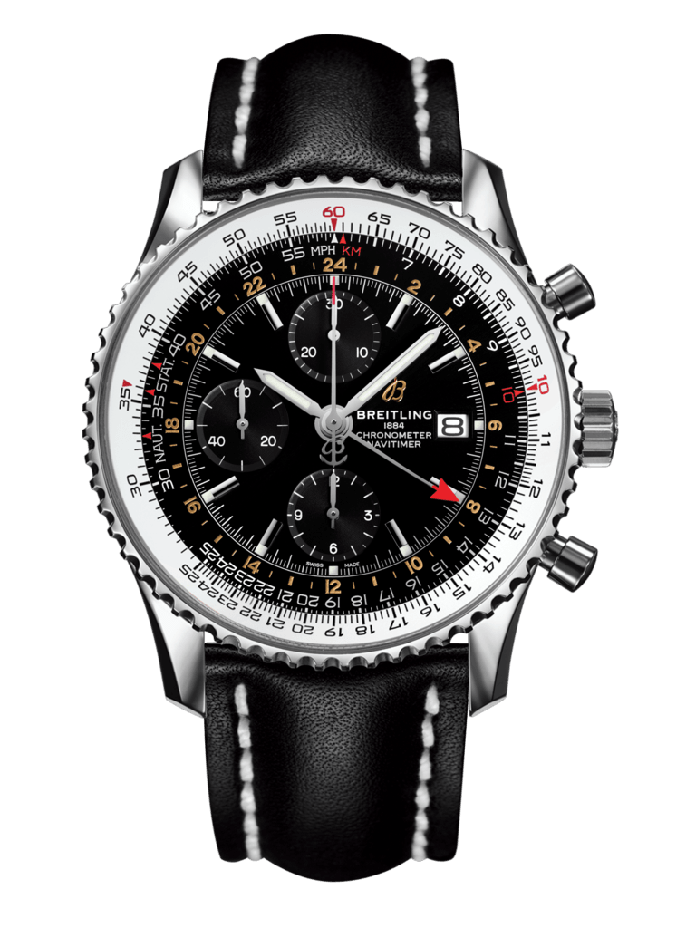 Navitimer Chronograph GMT 46航空計時世界時間腕錶 - A24322121B2X2