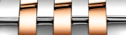 Bracelet en métal: Acier inoxydable et or rouge 18 carats