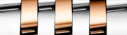 Bracelet en métal: Acier inoxydable et or rouge 18 carats